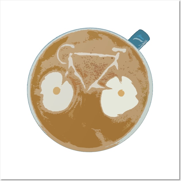 Cycling Latte Art Wall Art by esskay1000